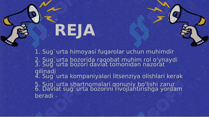 Sug`urta bozori va uni davlat tomonidan tartibga solish 2