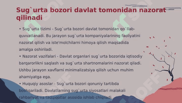 Sug`urta bozori va uni davlat tomonidan tartibga solish 3