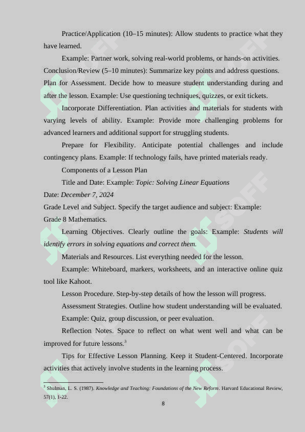 IMPROVING PEDAGOGICAL SKILLS 8