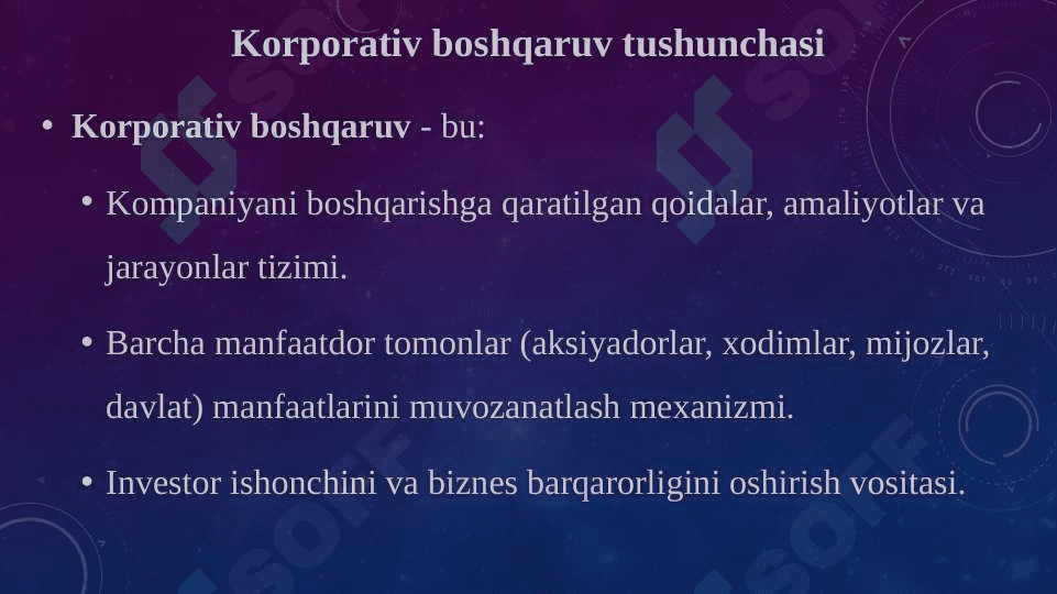 Korporativ boshqaruvning nazariy asoslari 3