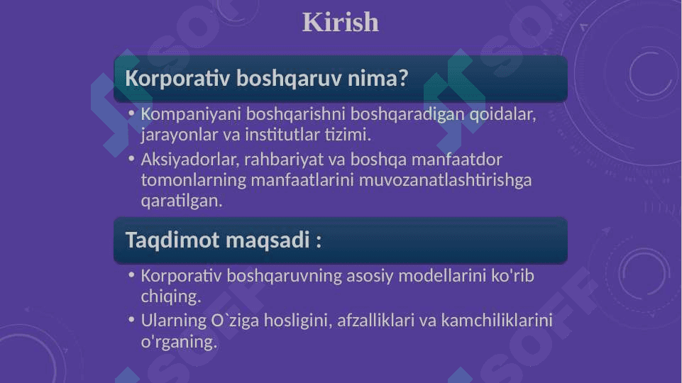 Korporativ boshqaruv modellari 2