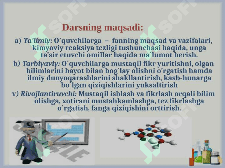 Kimyoviy reaksiya tezligi va unga ta'sir etuvchi omillar 2
