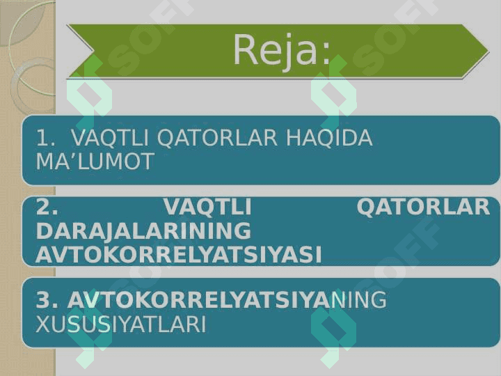 VAQTLI QATORLAR DARAJALARINING AVTOKORRELYATSIYASI 2
