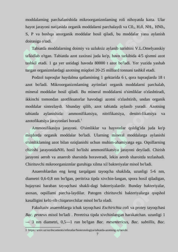 O’SIMLIKLAR HAYOTIDA AZOTNING TUTGAN O’RNI 6