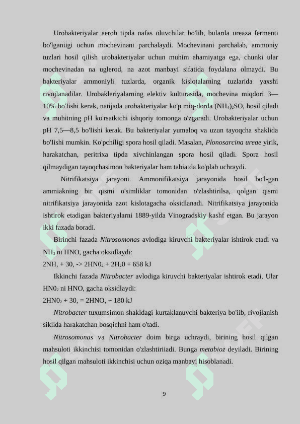 O’SIMLIKLAR HAYOTIDA AZOTNING TUTGAN O’RNI 8