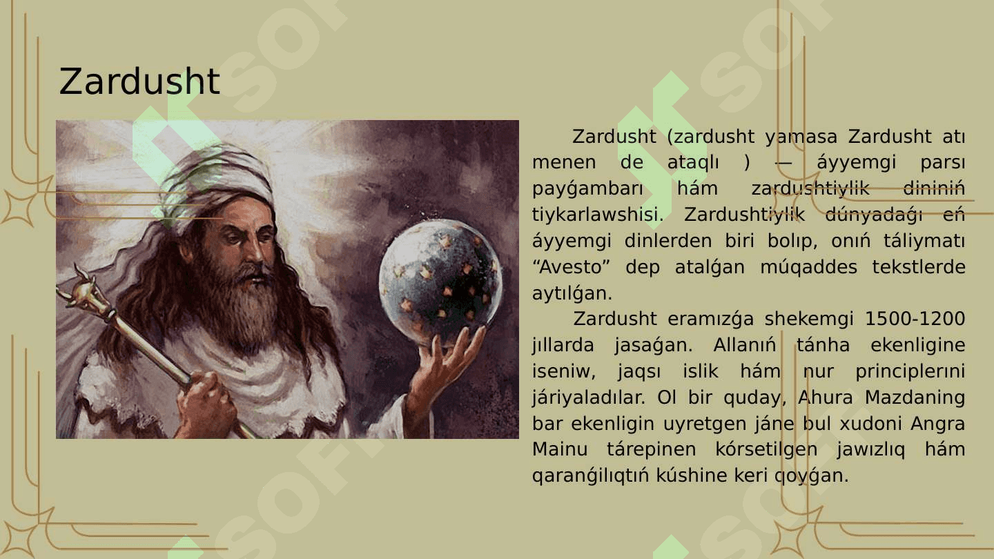 Zardushlikda tabiyattin’ ulaniwi 2
