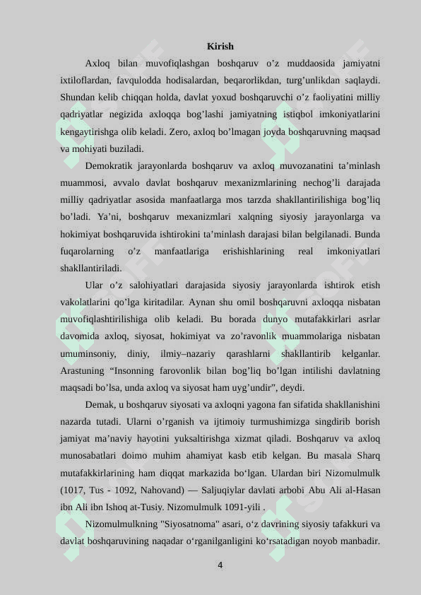 Nizomulmulk "Siyosatnoma" asari manba sifatida 4