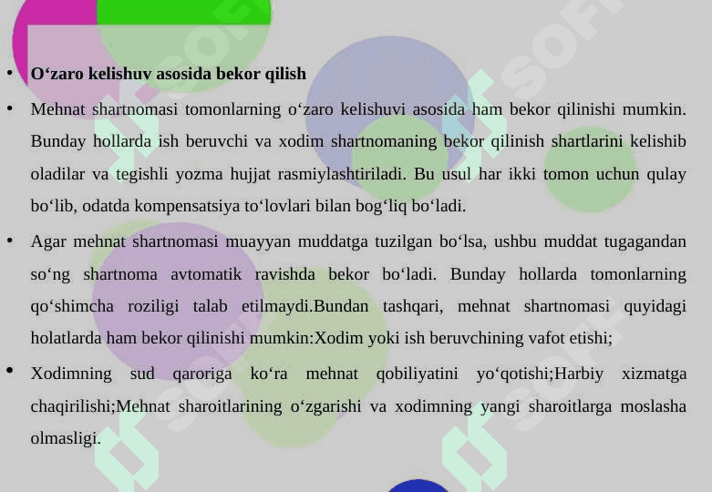 MEHNAT SHARTNOMASINI BEKOR QILISHNI RASMIYLASHTIRISH 7