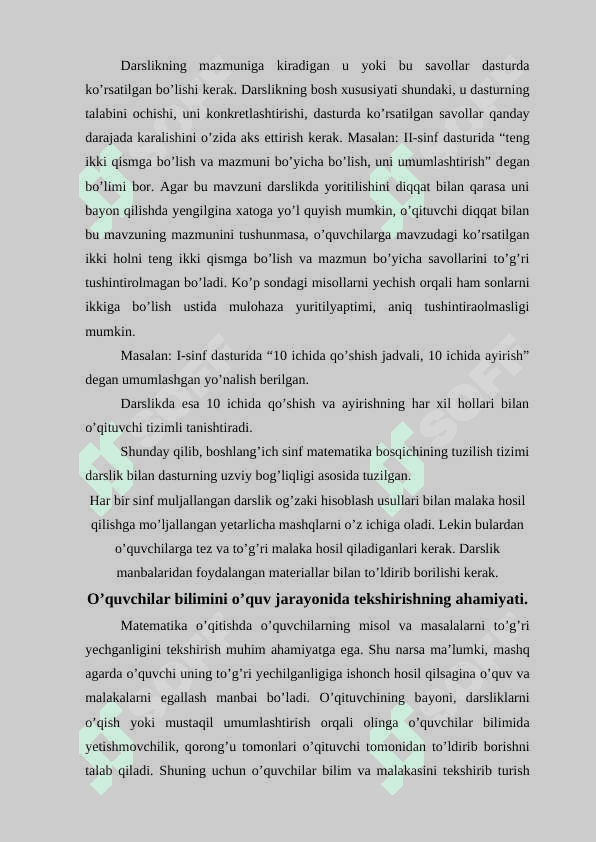 Boshlang’ich sinfda matematika darslarida qo’llaniladigan o’quv vositalari va ularning vazifalari 4