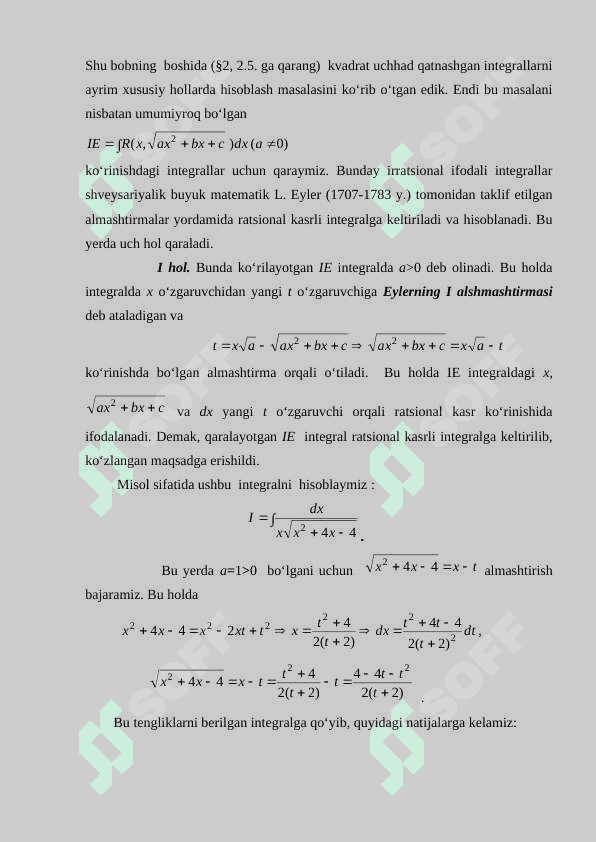 Eyler almashtirmalari 5
