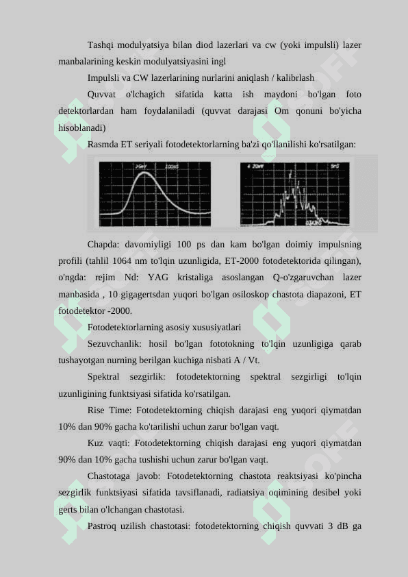 Fotodetektorlar turlari 4