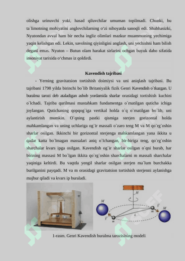 Gravitatsion doimiylikni aniqlash 4