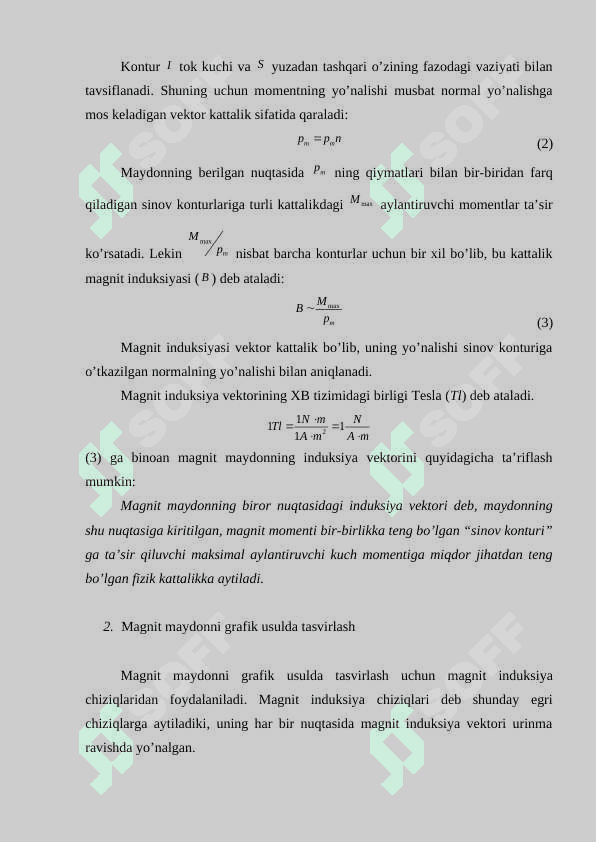 Magnit maydonning tokli konturga ta'siri 3