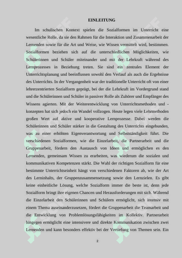 Sozialformen im Unterricht. mavzusida kurs ishi 2