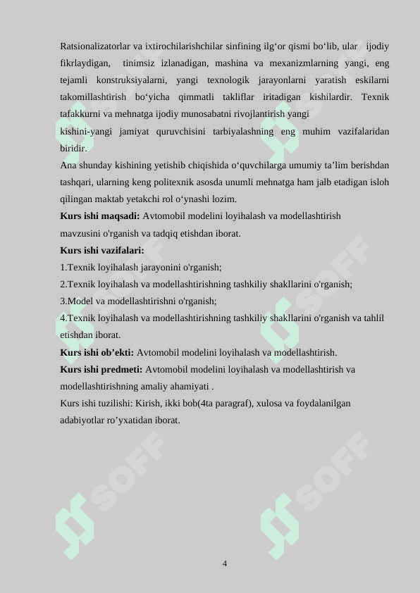 Avtomobilni loyihalash va modellashtirishni o’rganish 4