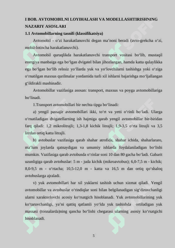 Avtomobilni loyihalash va modellashtirishni o’rganish 5