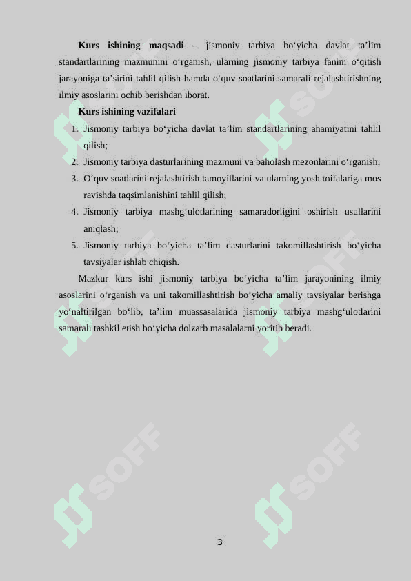 Jismoniy tarbiya bo’yicha davlat ta’lim standartlari va o’quv soatlarini rejalashtirish 3