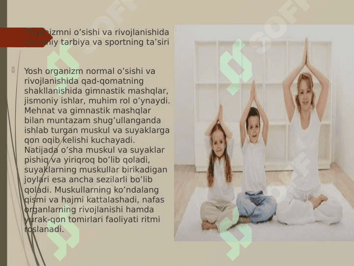 Jismoniy mashqlarning odam organizmi va rivojlanishiga ta`siri 2