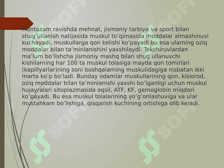 Jismoniy mashqlarning odam organizmi va rivojlanishiga ta`siri 6