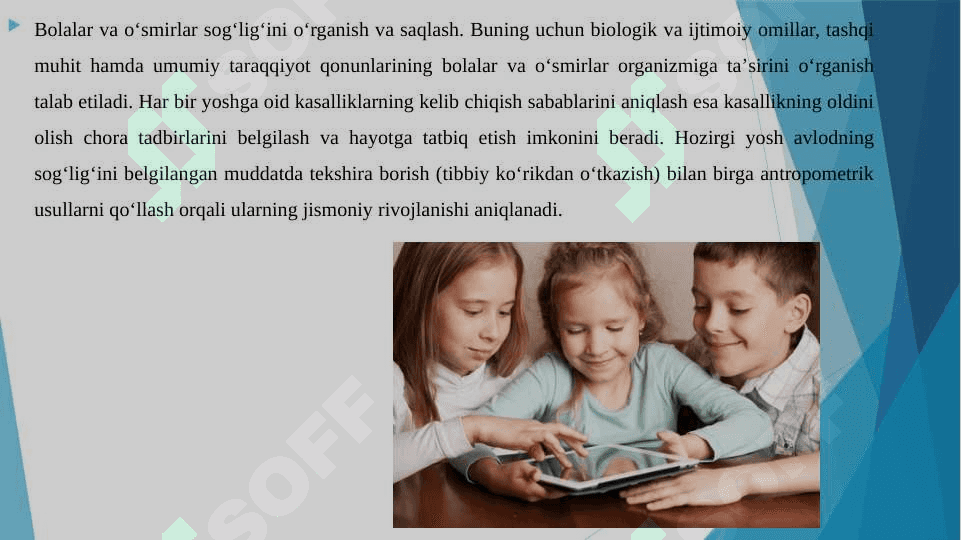 BOLALAR VA O'SMIRLAR GIGIYENASI 4