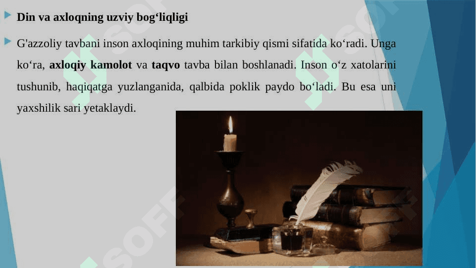 G'AZZOLIYNING "TAVBA" ASARI ASOSIDA "DIN VA AXLOQ" 3