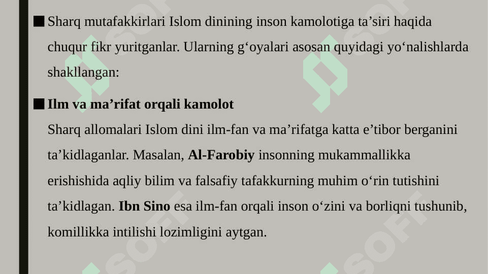 SHARQ MUTAFAKKIRLARINING ISLOM DINNINING INSON KAMOLOTIGA TA'SIRI HAQIDAGI G'OYALARI 3
