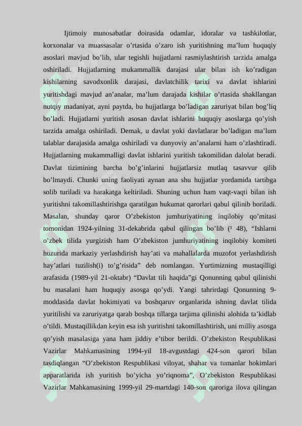 Ish yuritish tili va uslubi hujjat turlari va xususiyatlari 2