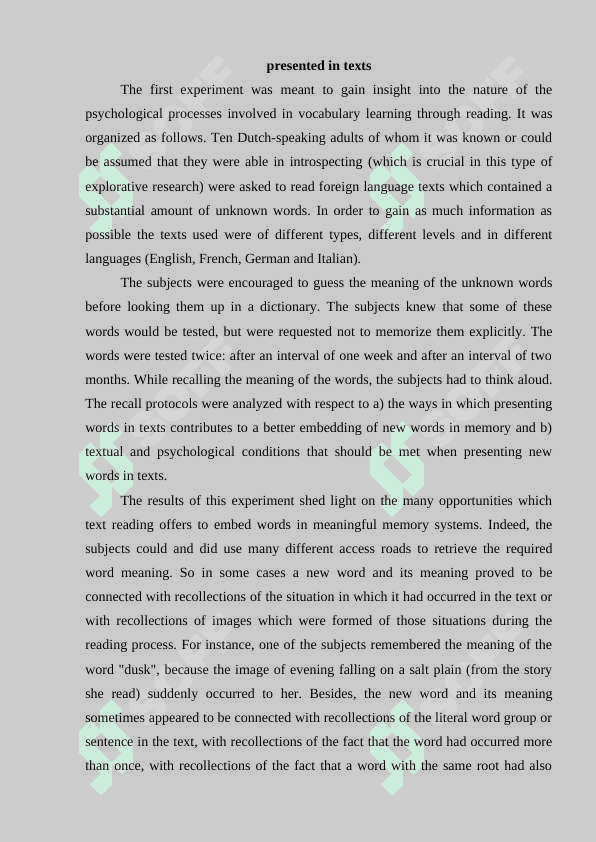 Issues of vocabulary acquisition and learning (kurs ishi) 6