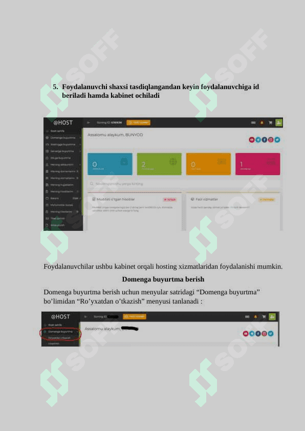 ahost.uz tizimida hosting xizmatlaridan foydalanishni o’rganish 3
