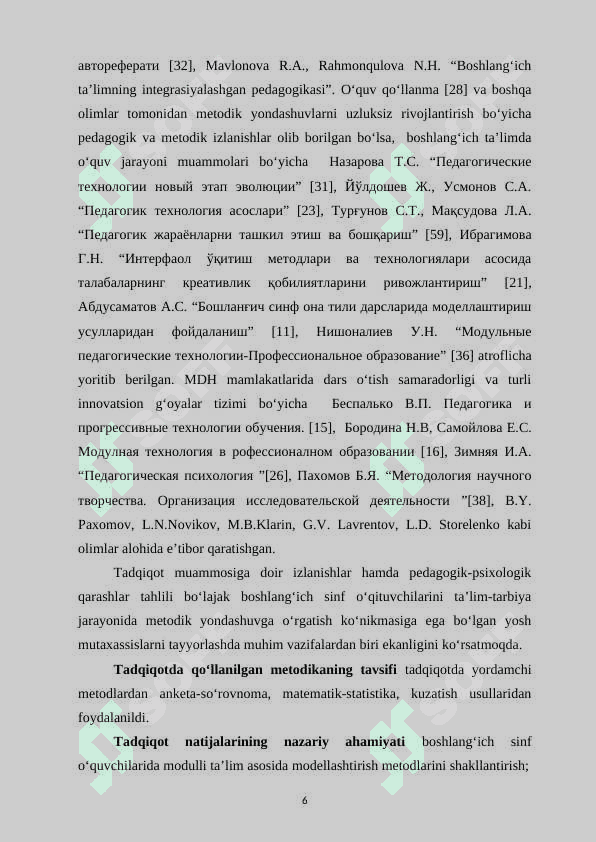 BОSHLАNGʻICH SINF ОʻQUVCHILАRIDА MОDULLI TАʼLIM АSОSIDА MОDELLАSHTIRISH METОDLАRINI SHАKLLАNTIRISH 6
