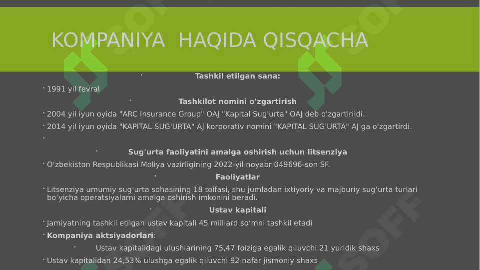 kapital AJ sug'urta kompaniyasi 2