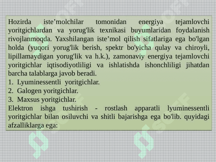 Elektr  ro’zg’or  asboblar va  ulardan samarali  foydalanish 6