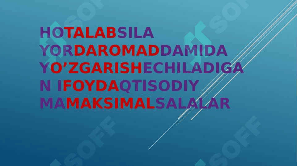Hosilaning tadbiqi 2