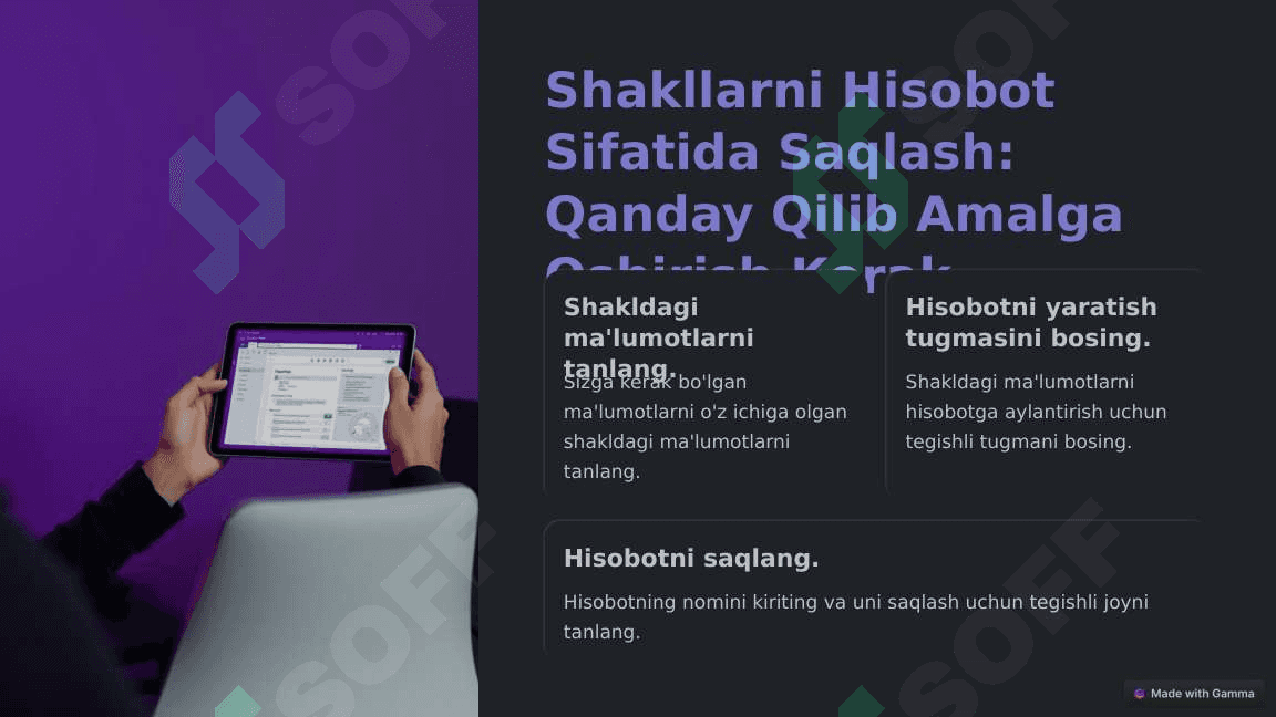 Microsoft Access dasturida Hisobotlar yaratish 4