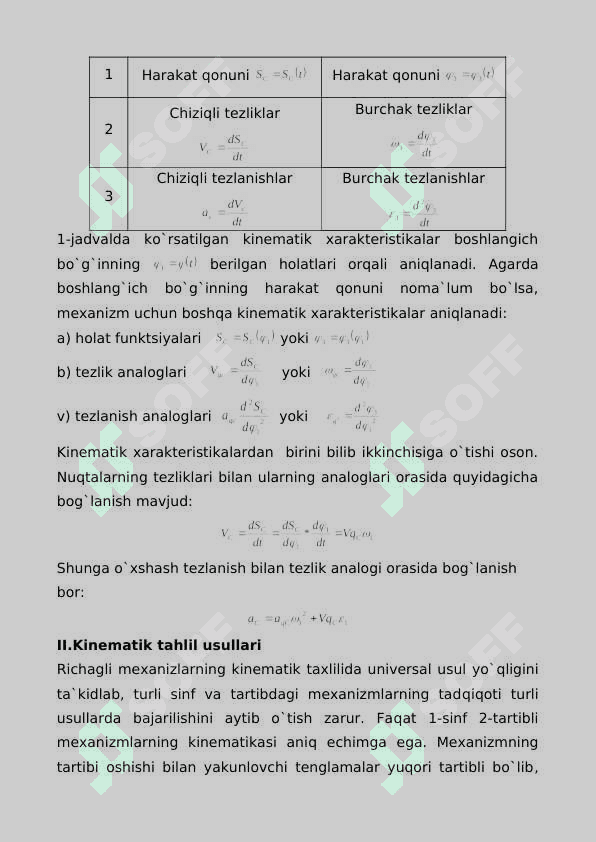 MEXАNIZMLАRNING KINEMАTIK TАHLILI, VАZIFАLАRI VА USULLАRI. GRАFIK USUL 3