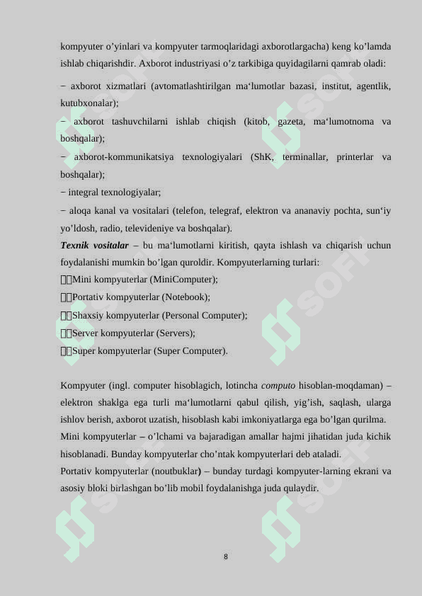 Informatika fanlarini o’qitishda Ijtimoiy tarmoqlarning ahamiyati va o’ziga xos xusussiyatlari. 8