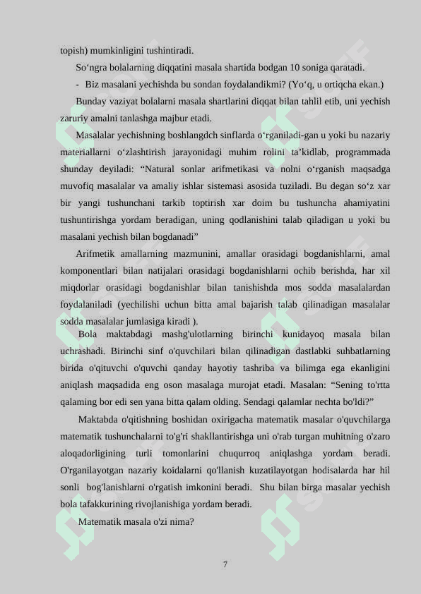 3-4-sinflarda  harakatga doir masalalarni o'rganish 7