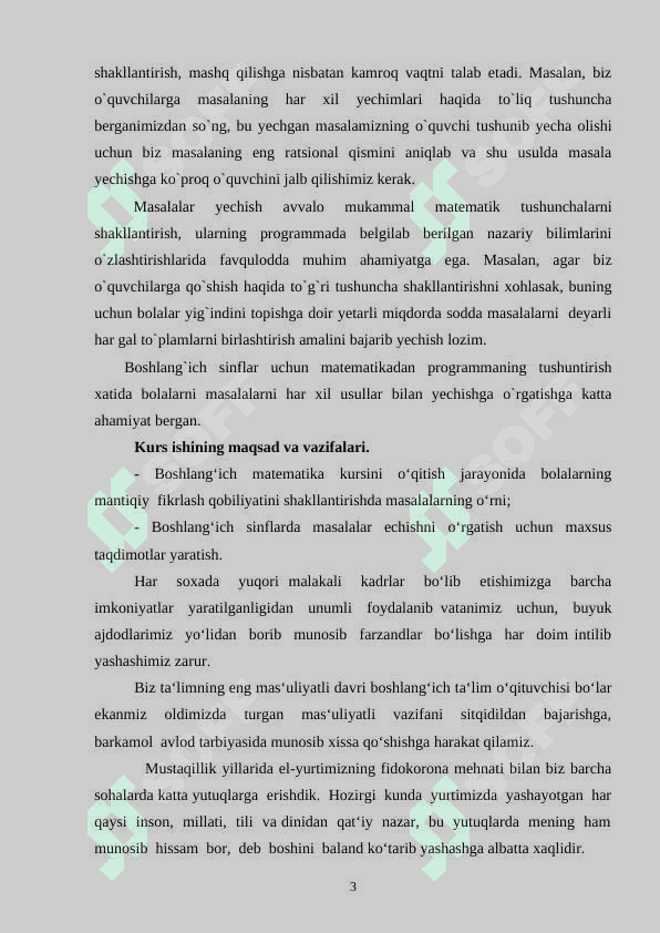 Boshlang’ich sinf o’quvchilarini masalalarni har xil usulda yechish malakasini shakllantirish 3