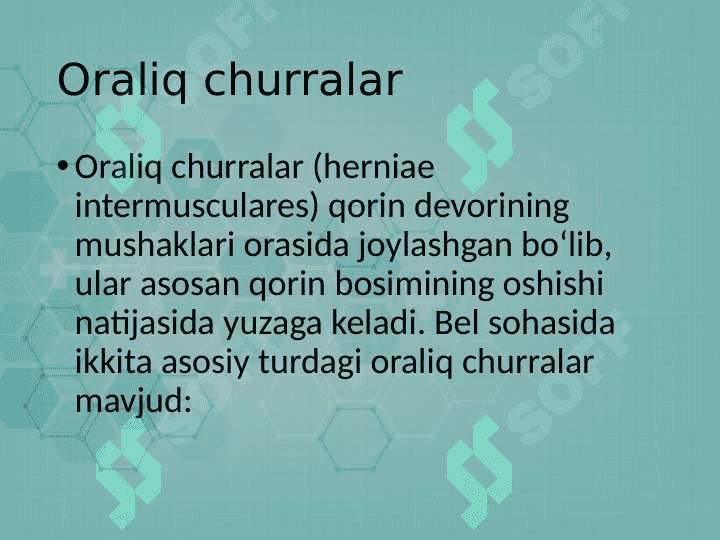 Pti uchburchagi va oraliq churralar 6