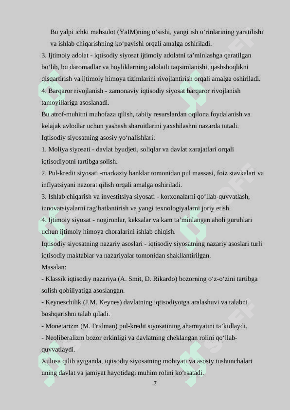 IQTISODIY SIYOSAT NAZARIY ASOSLARINING SHAKLLANISHI 7