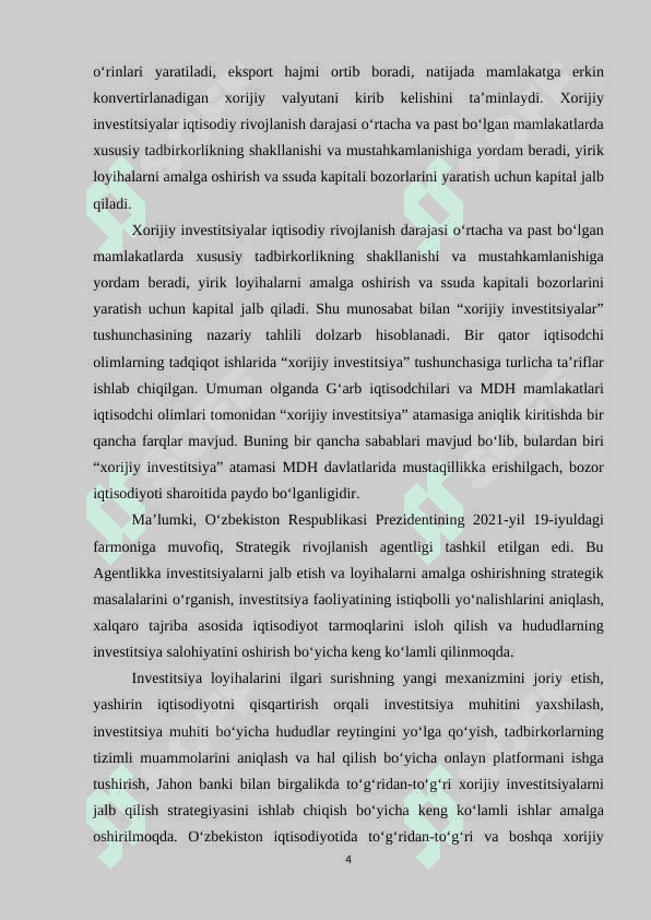 MILLIY IQTISОDIYОTGА TОʻGʻRIDАN-TОʻGʻRI XОRIJIY INVЕSTITSIYАLАRNI JАLB QILISH YОʻNАLISHLАRI MAQOLA 4