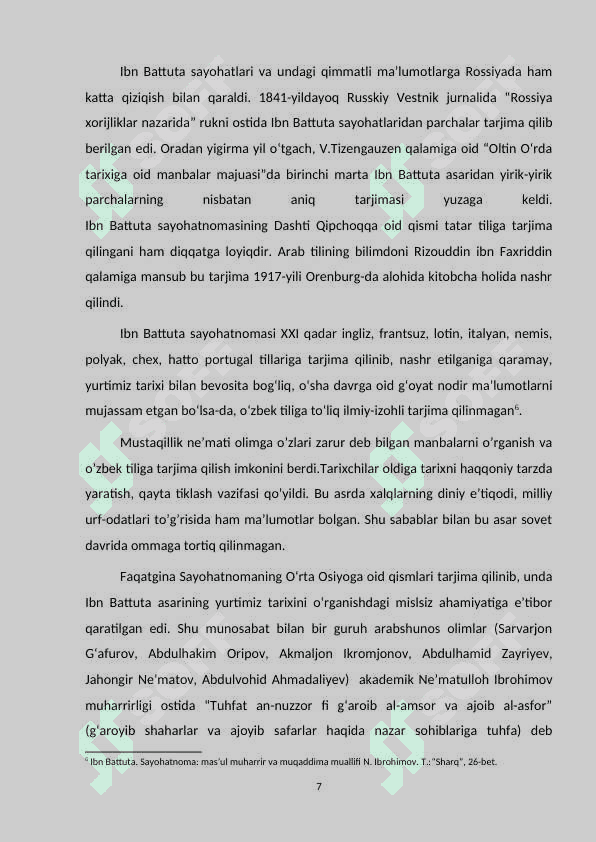 IBN BATTUTANING O’RTA OSIYOGA SAYOHATI 7