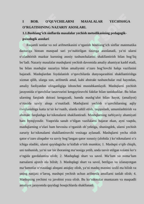 KOʻPAYTIRISH VA BOʻLISHGA DOIR MASALALAR YECHISHGA OʻRGATISH USULLARI 6