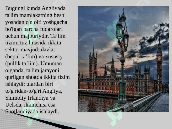 Angliya davlat ta'lim tizimi. 3