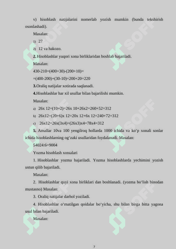 Ogzaki xisob usullarini o’rgatish 7