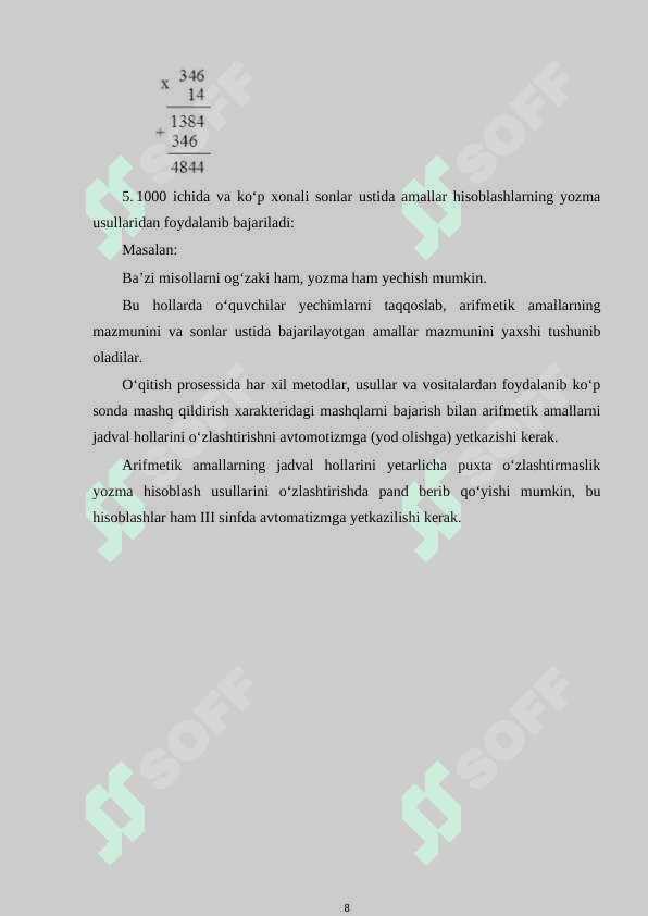 Ogzaki xisob usullarini o’rgatish 8