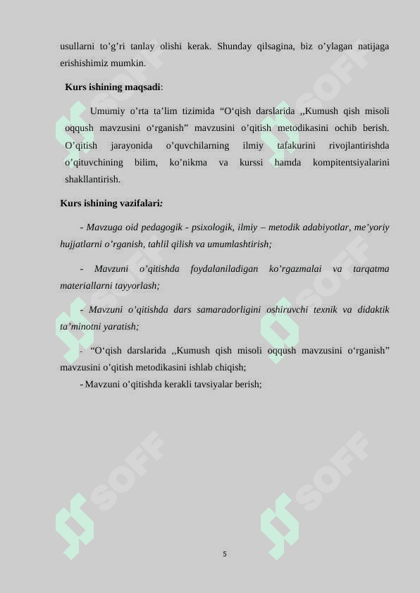 Oʻqish darslarida ,,Kumush qish misoli oqqush mavzusini oʻrganish,, 5