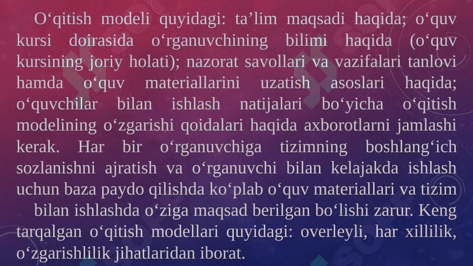 Elektron ta’lim va uni tashkil etish asoslari. 4