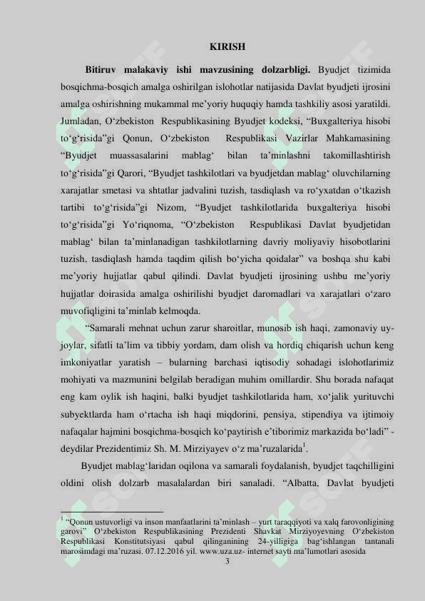 Byudjet tashkilotlarining byudjetdan tashqari mablag'lar hisobi Bitiruv malakaviy ishi pdf 3