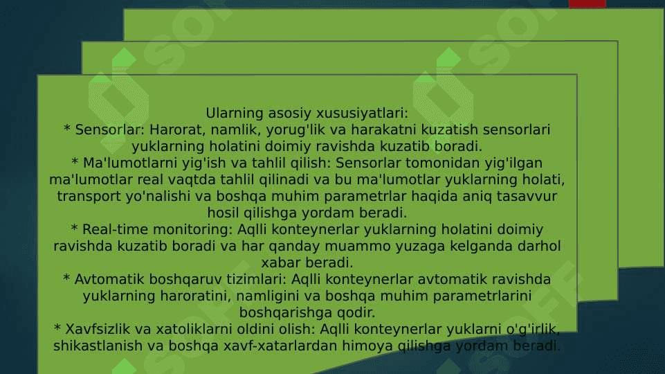 Raqamli logistika: Aqlli konteynerlar va omborlar, dronlar 4
